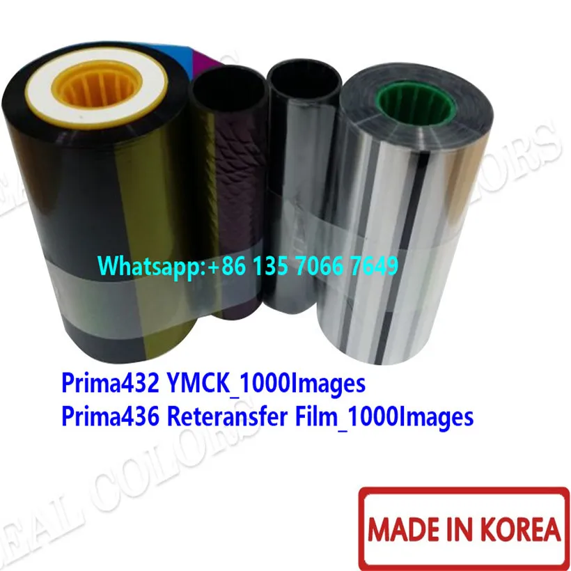 1 набор совместимых Magicard Ribbon Prima431 YMCK и T film 1000 печать сделано в Южной Корее для Prima4