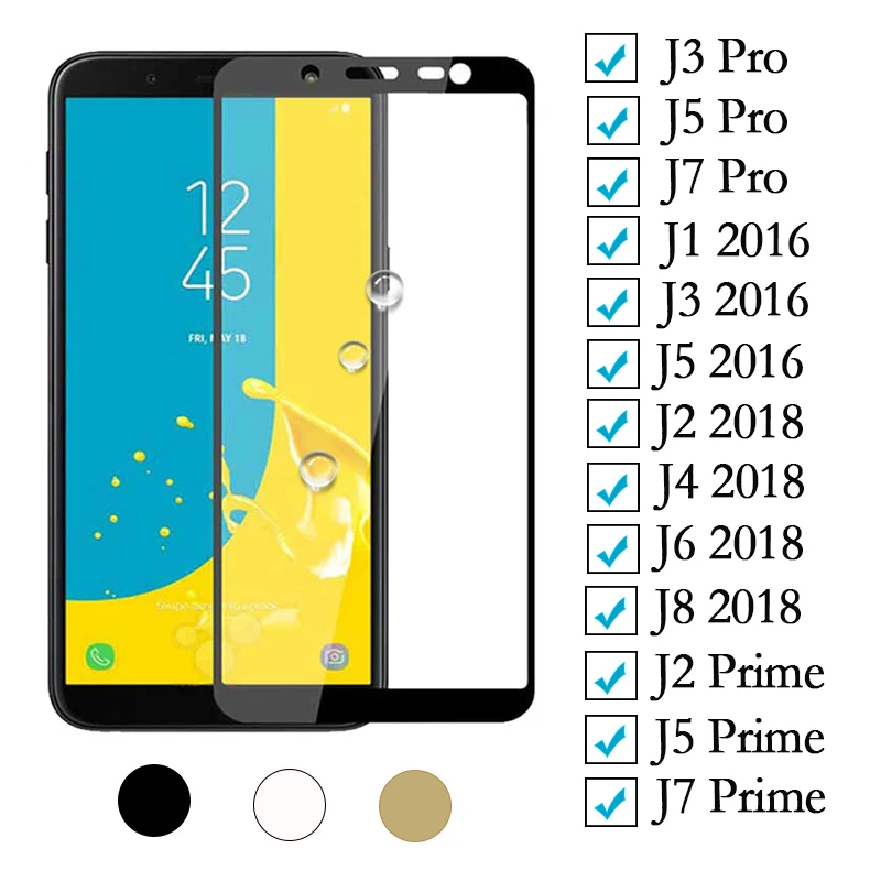 Защитное стекло для samsung j3 2016 galaxy j1 j2 j8 j7 j6 j5 j4 2018 pro prime закаленное защитная пленка