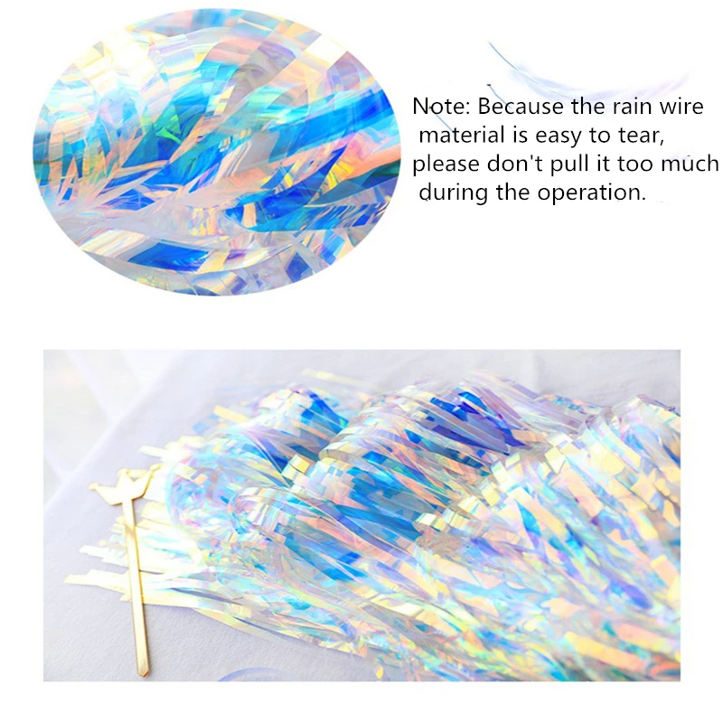 Новинка! 4 м Золотая Серебряная занавеска из металлической фольги украшение для