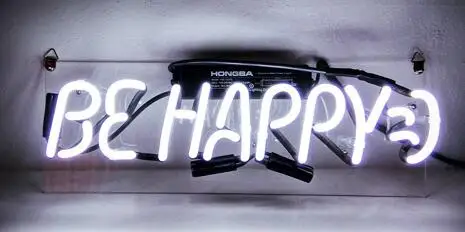

Be Happy Стекло неоновый светильник вывеска пивной бар