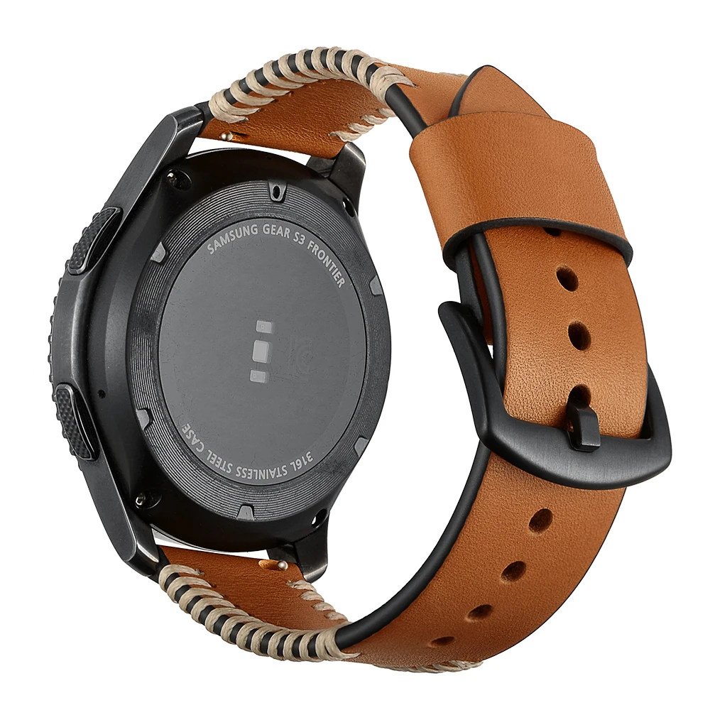 Простой сменный ремешок из натуральной кожи для samsung Smartwatch gear Sport S4 20 мм часов