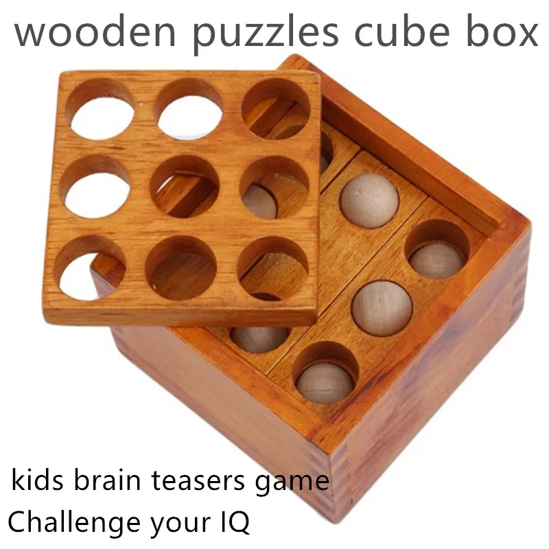 

PUZZLE cube box for children wooden PUZZLES for kids toys brain teasers adults game education learning montessori challenges IQ