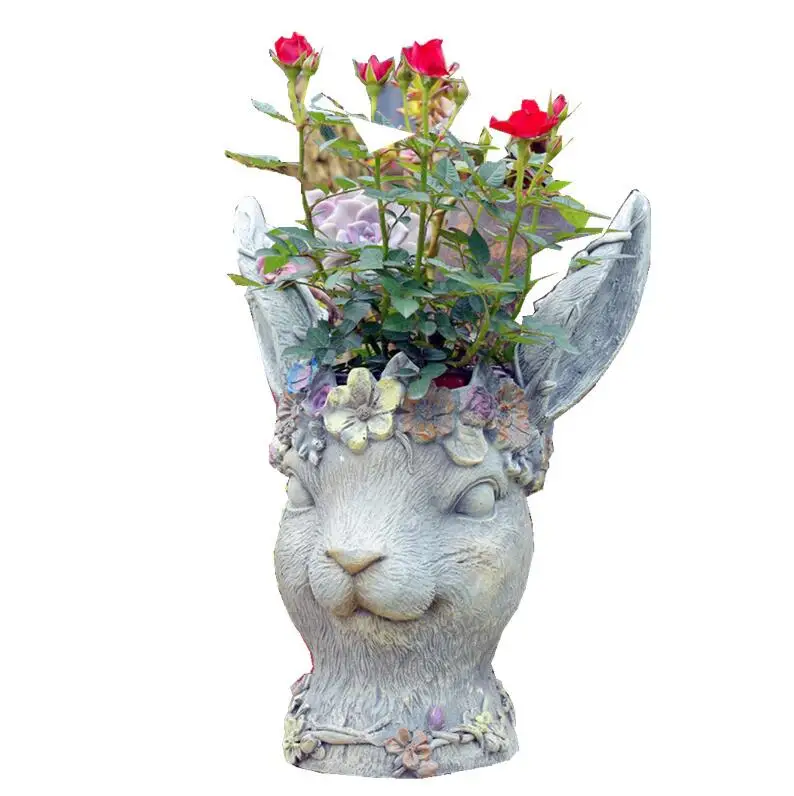 Креативный цветочный горшок для сада Bobby Rabbit зеленое растение в горшке садовый