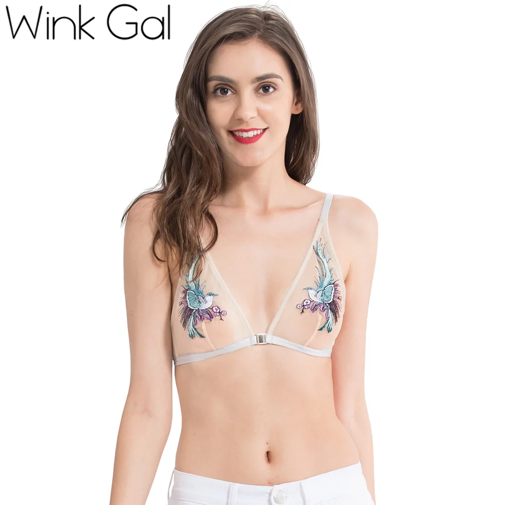 Подмигивание Gal новинка 2018 Модный женский бюстгальтер вышивка животный