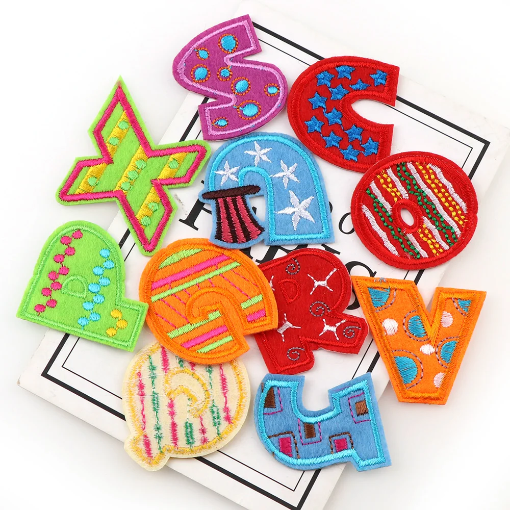 Патчи с цифрами и алфавитом для Бейджи одежды паста шитья мешков штанов | Дом сад