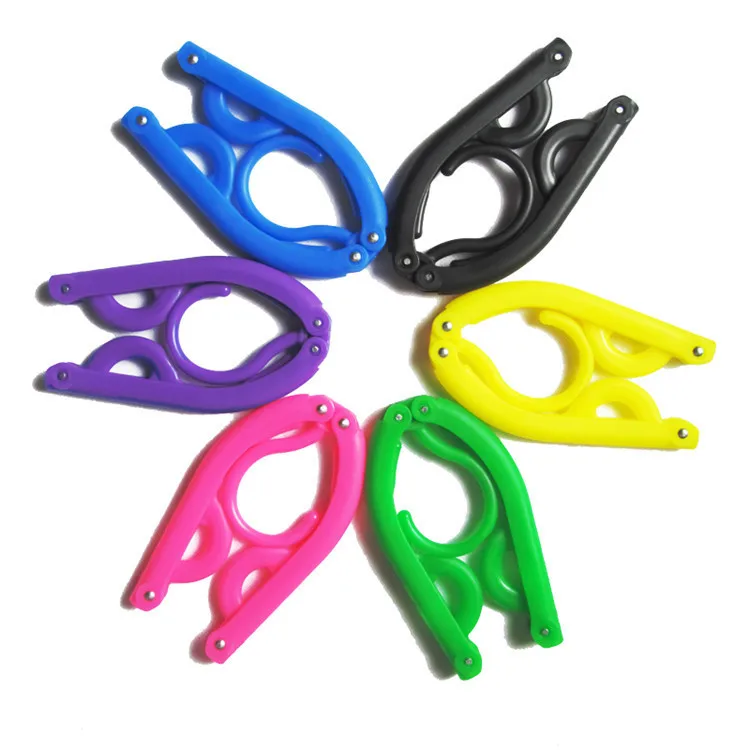

5PCS Portable Folding Plastic Clothing Coat Hanger Travel Foldable Hanger