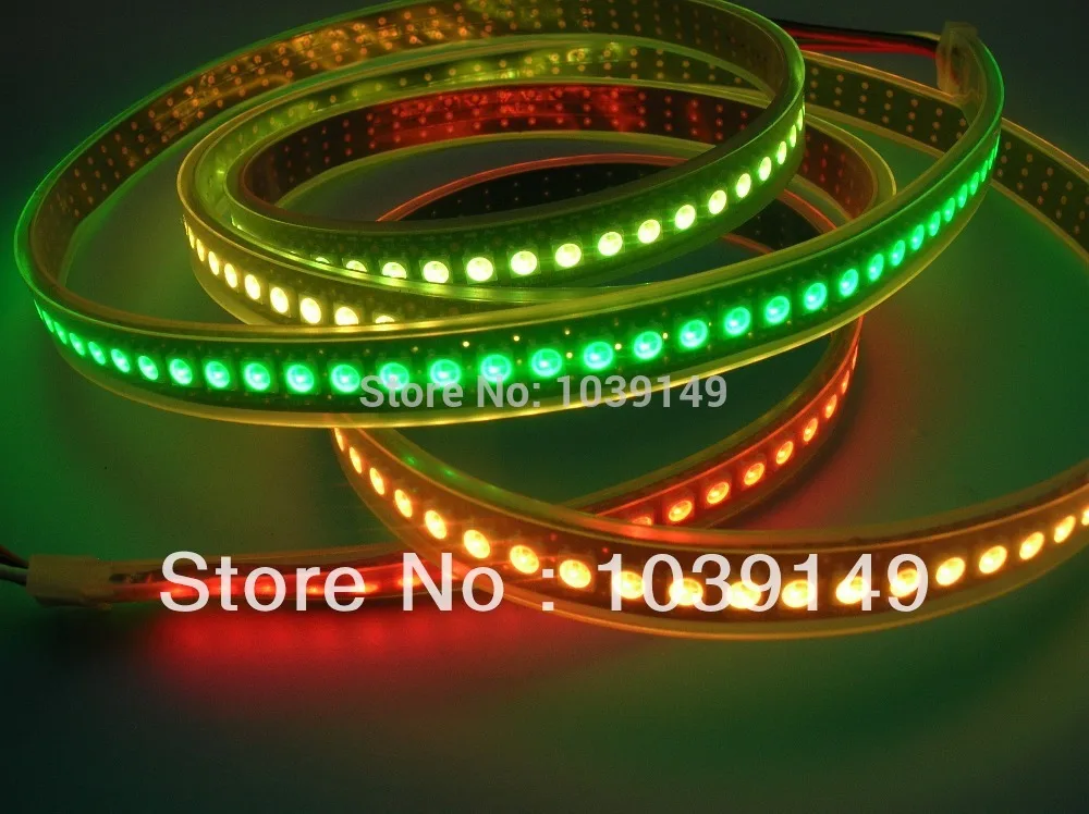 Пиксельная Светодиодная лента ws2811 ws2812b 5050 1 м 5 В вход smd 144 rgb цвет мечты