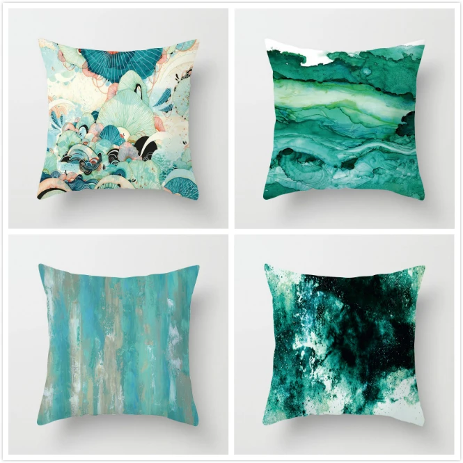 

Чехол для подушки Fuwatacchi с цветной краской, чехол для подушки с чернильной краской для автомобильного дивана, декоративные подушки для дома, ...