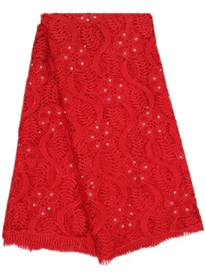 Бесплатная Доставка! 5 Ярдов/серия Высокого качества Африканская гипюр кружева