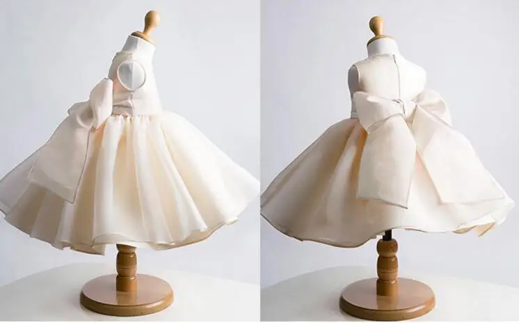 Милые дешевые серьги цвета шампань длиной до колена из органзы платье с