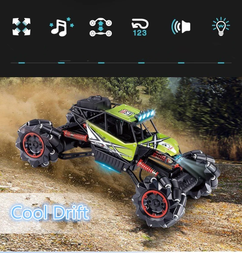 2,4G 4WD пульт дистанционного управления Rc Дрифт автомобиль подъем внедорожный Монстр гоночный автомобиль RTR Багги Дрифт автомобиль игрушка с ходьбой музыкальный светильник подарок