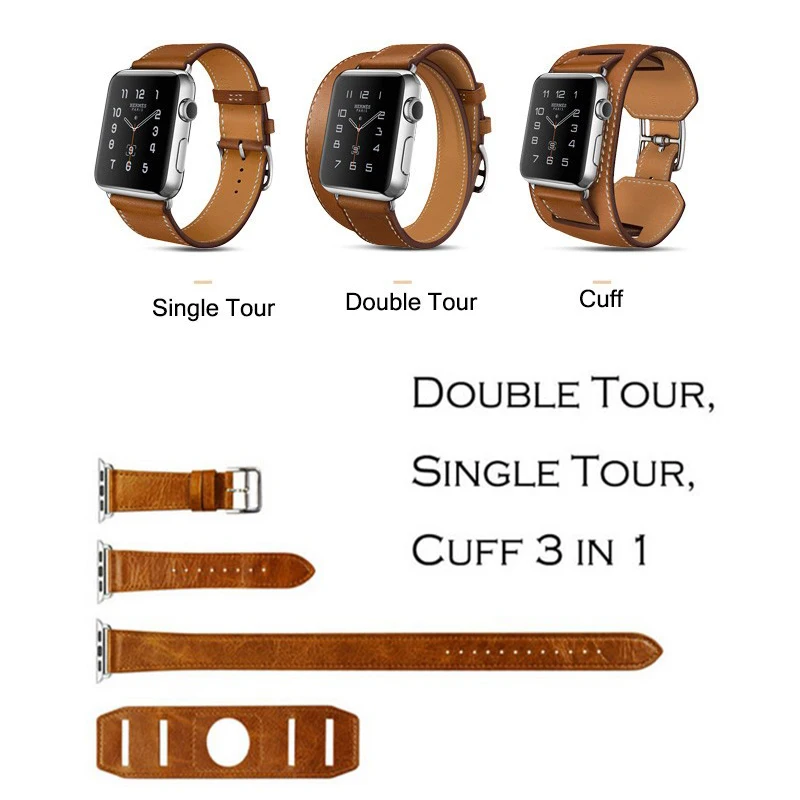 Высокое качество Манжеты/Одноместный/Двухместный Тур обертывания для apple watch band