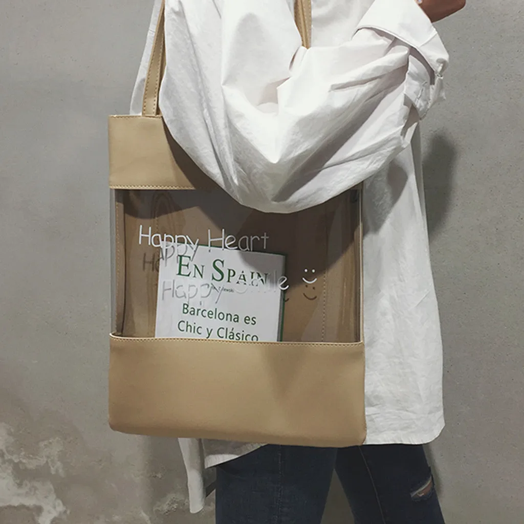 Женская сумка модная прозрачная вместительная через плечо schoudertas dames sac a main femme de