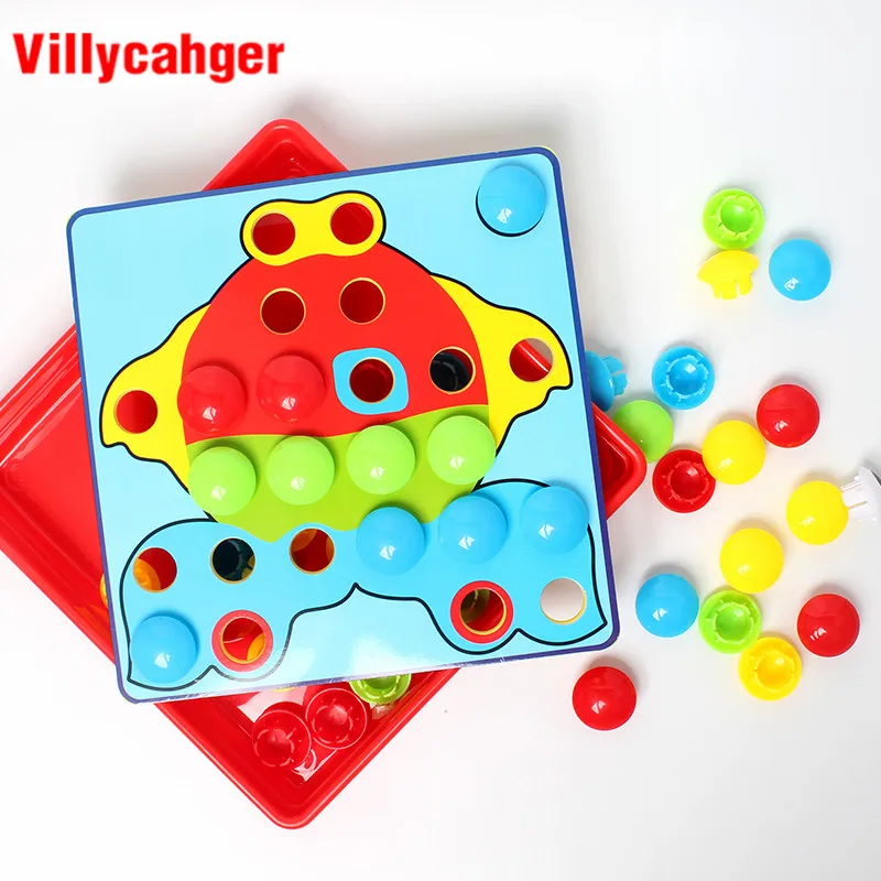 3D Пазлы игрушки для детей креативная мозаика гриб набор ногтей композитная