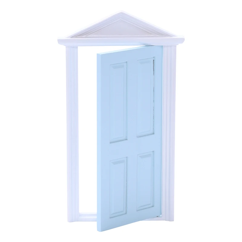 White fairy door 1:12 весы деревянная Фея Steepletop дверь кукольный домик Миниатюрный аксессуар - Цвет: White fairy door