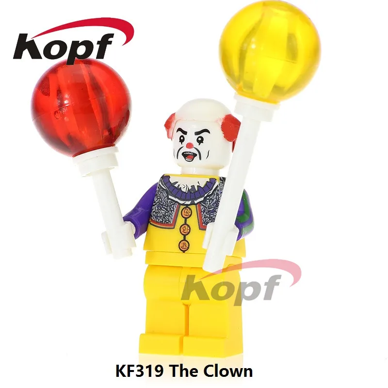 KF319 Without Box Одиночная Супер Герои AIM Agent Pennywise костюм для взрослых страшный клоун Это строительные блоки детские игрушки KF1157 - Цвет: KF319 Without Box