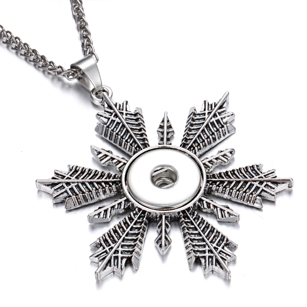 2019 New Snap Jewelry Crystal Butterfly Snowflake Pendant Necklace Fit 18mm Button Women | Украшения и аксессуары