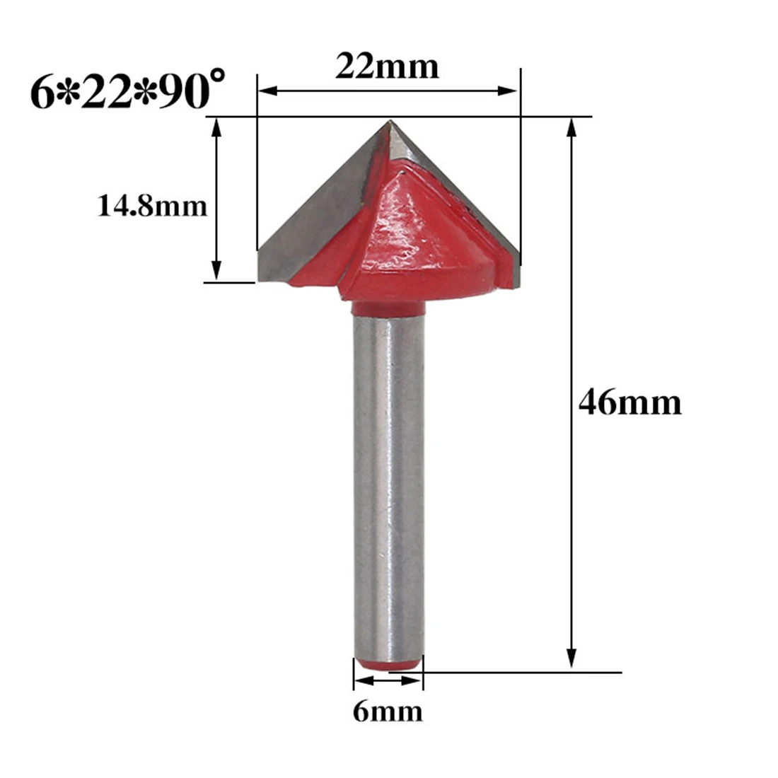 6mm 22mm 90mm 6 мм V бит ЧПУ твердосплавная Концевая фреза Вольфрамовая сталь деревообрабатывающий фреза 3D деревянная Фасонная фреза ДВП бит 60 90 120 150 градусов - Длина режущей кромки: 6mm 22mm 90mm