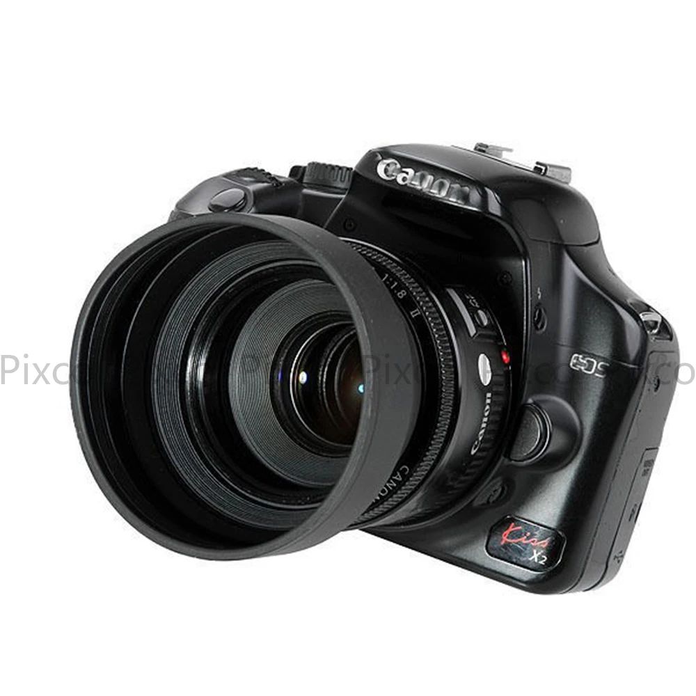Pixo для камеры Canon Nikon 58 мм 3 в 1 этапа спуск Резиновая бленда Nikon|rubber lens hood|lens hoodcollapsible