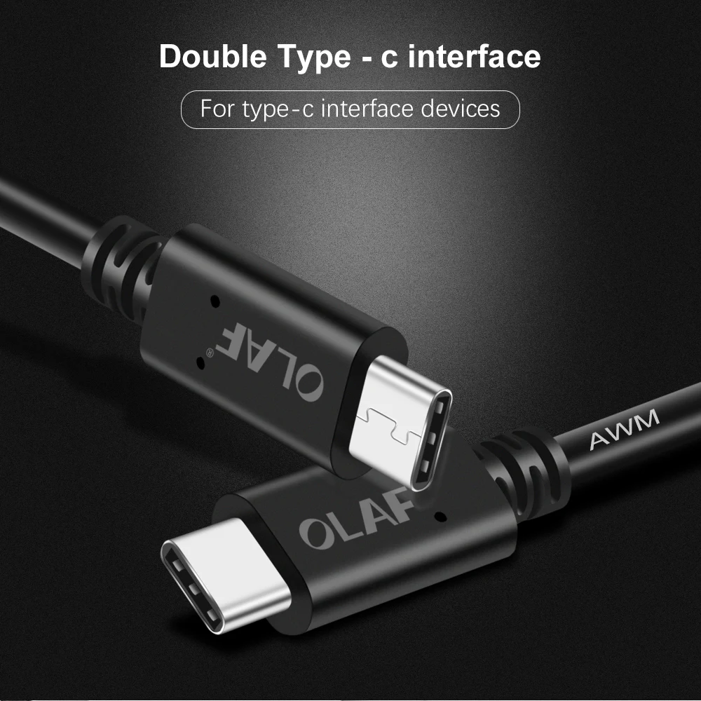 Олаф usb type C к USB C кабель для samsung Galaxy S9 Plus Note 9 поддержка PD 60 Вт QC3.0 3A кабель быстрой зарядки для устройств типа C