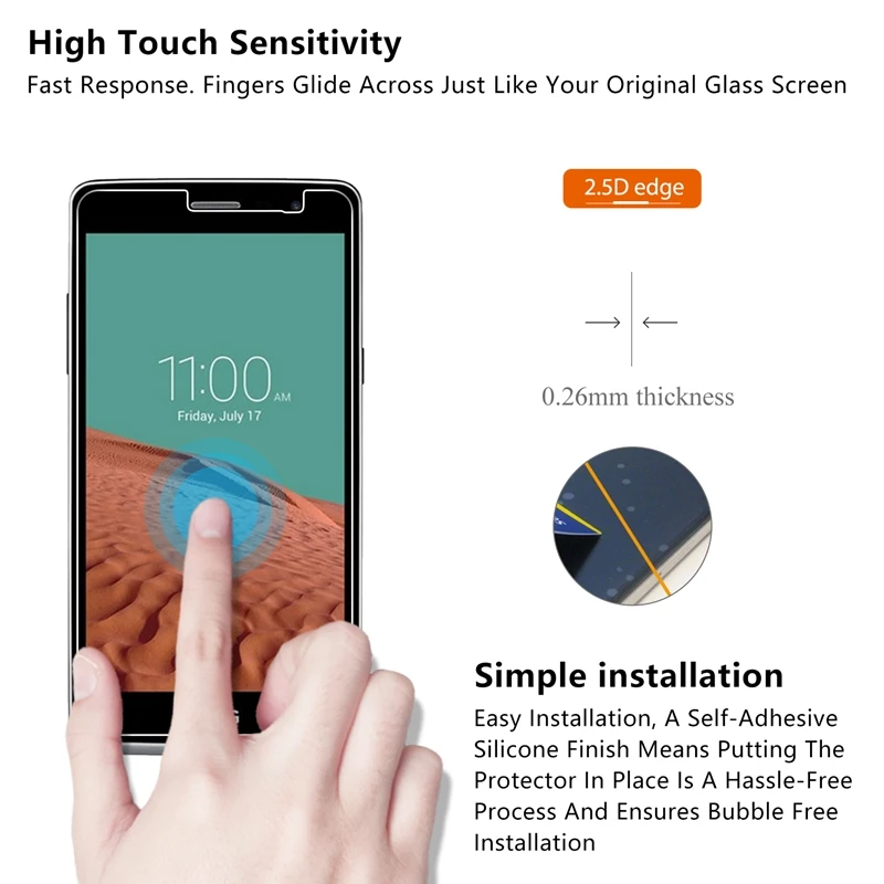 2.5D 0 26 мм 9H Премиум Закаленное стекло для LG Bello 2 II/Prime II/LG Max/X155 Защитная пленка