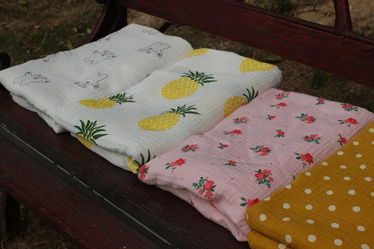 100% натуральный хлопок двойная марля мягкая ткань ширина 135 см детское одеяло