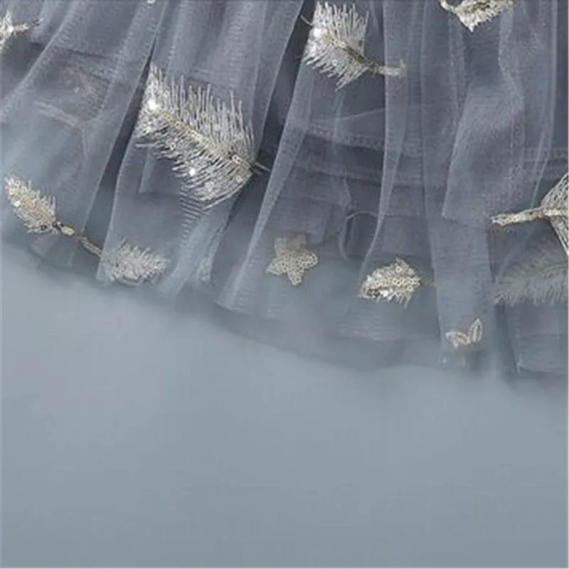 Детская юбка красивые юбки пачки с блестками и перьями для девочек хлопковая