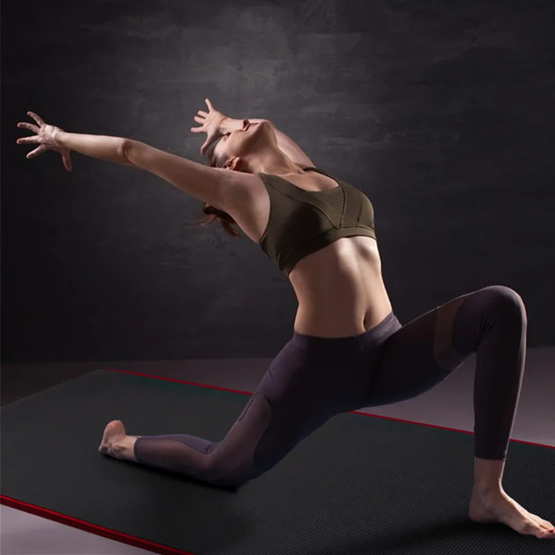 Коврик для йоги 10 мм NBR Yogamatte 185*61 см нескользящий коврик упражнений фитнес топ