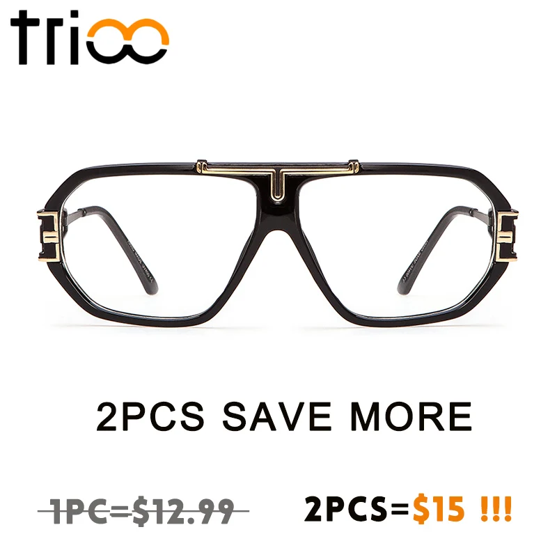

TRIOO Cool Rectangle Sunglasses Male Cool Overiszed Oculos UV400 Protection Sun Glasses For Men New Fashion Trending Shades