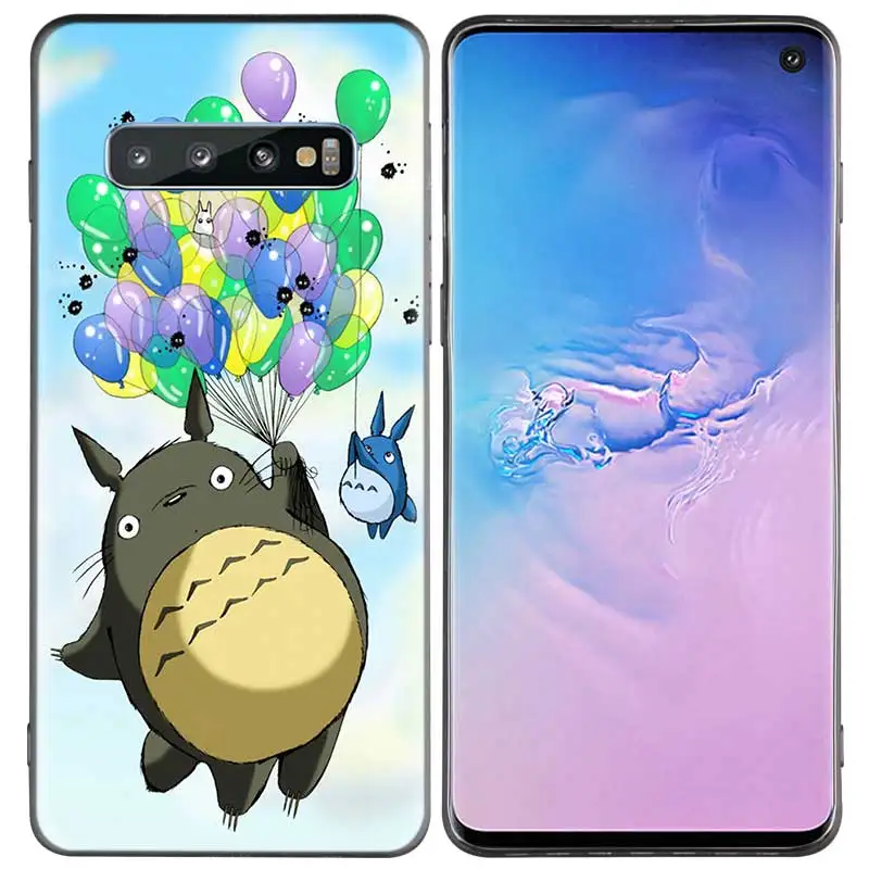A007 Черный силиконовый чехол Studio Ghibli Totoro для samsung Galaxy M20 S10e S10 S9 M10 S8 Plus 5G S7 S6 Edge - Цвет: A007