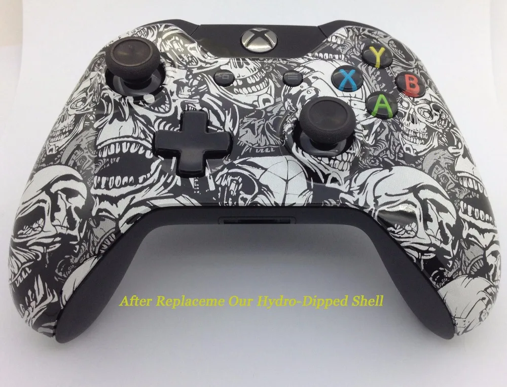 For XboxOne Front Shell Original White ZOMBIE Hydro Dipped Controller Mod Fits Both with 3.5mm Port and without | Электроника