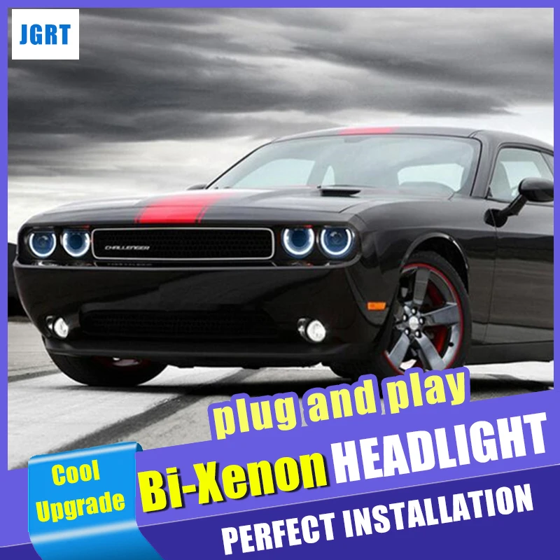 Светодиодный галогенный проектор головная лампа для 2009 2014 Dodge Challenger светодиодная