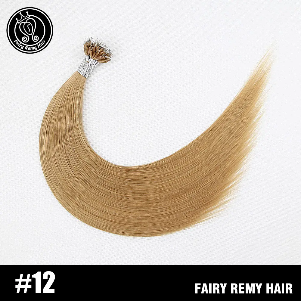 Сказочные волосы remy 0,8 г/локон 16 дюймов волосы Remy с микро-бусинами для наращивания на нано кольцах российские натуральные волосы платиновый блонд 40 г - Цвет: #12