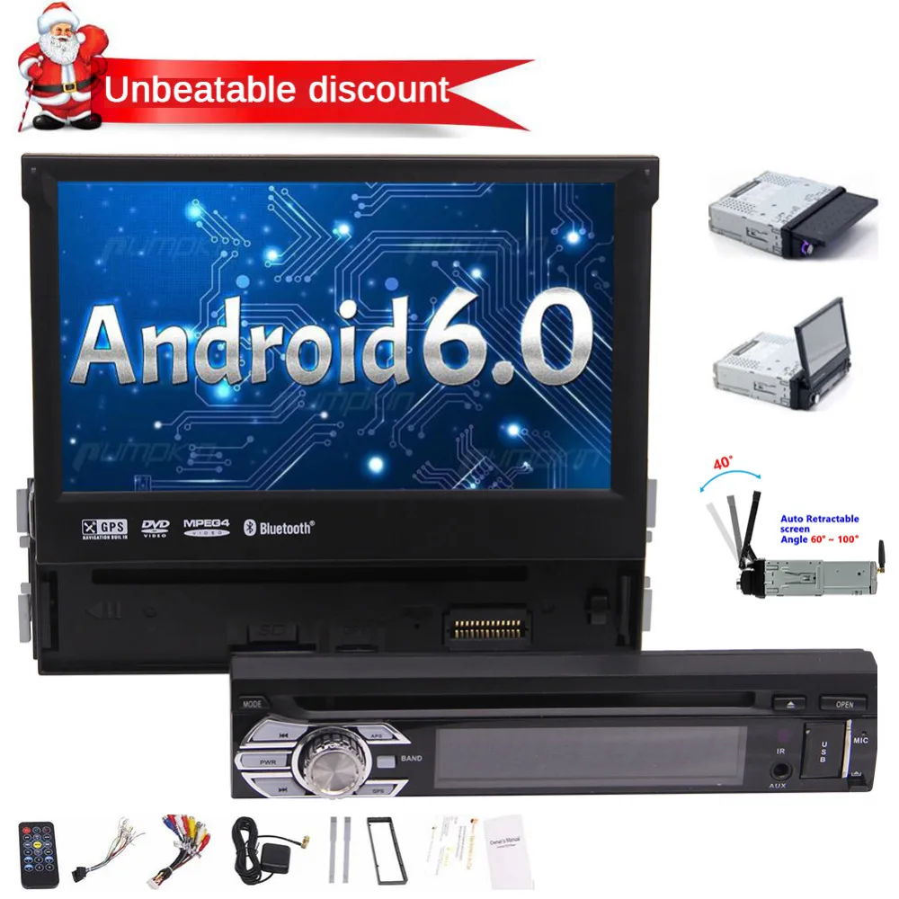 Android 6 0 система поддержки 1080P видео WiFi зеркальное 1 Din автомобильный DVD плеер 7