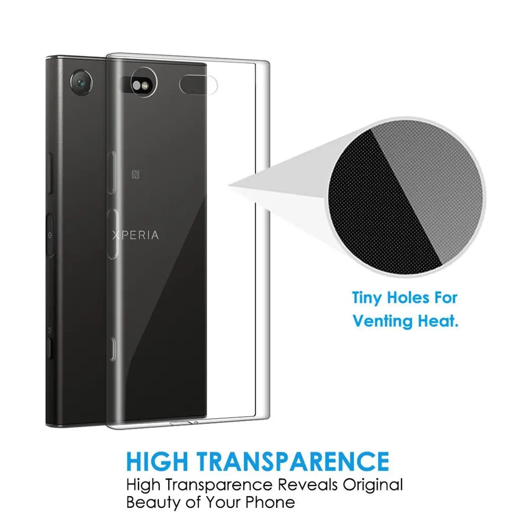 Ультратонкий Прозрачный мягкий силиконовый чехол из ТПУ для SONY Xparia X XA XA1 Plus Ultra XZ