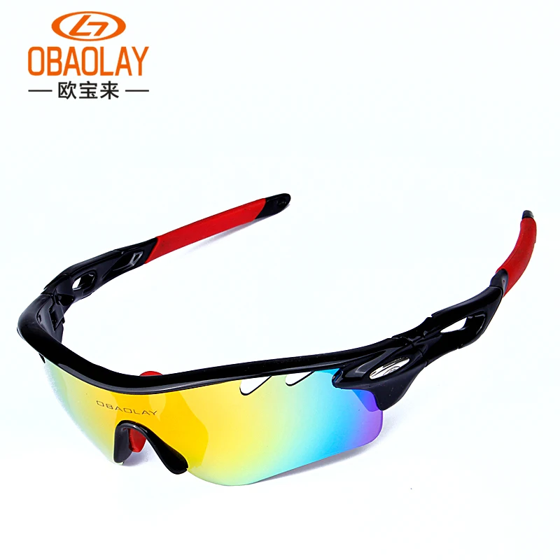 Obaolay 2016 Новинка Открытый Спорт Поляризованные TR-90 MTB Защита для глаз Очки 5