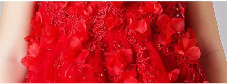 Красные кружевные платья jaevini с цветочным принтом для девушек на свадьбу бисером