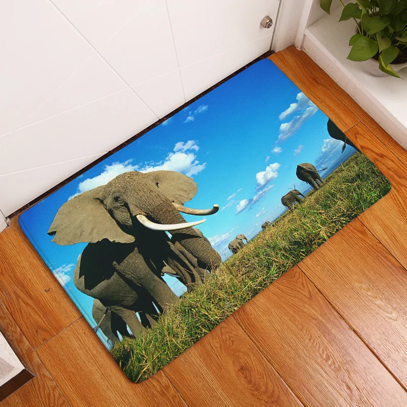 40x6 0 см/50x80 см фланелевые ковры с принтом слона для гостиной напольный коврик