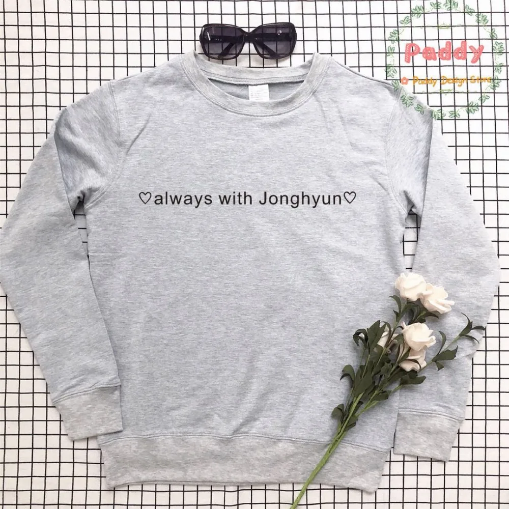 Толстовки OKOUFEN SHINEE Always with Jonghyun корейские модные пуловеры KPOP с длинным рукавом