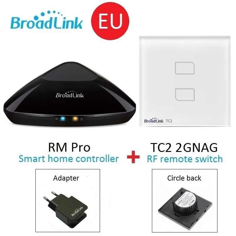 Broadlink RM Pro Универсальный беспроводной пульт дистанционного управления + TC2 ЕС 2 Gang