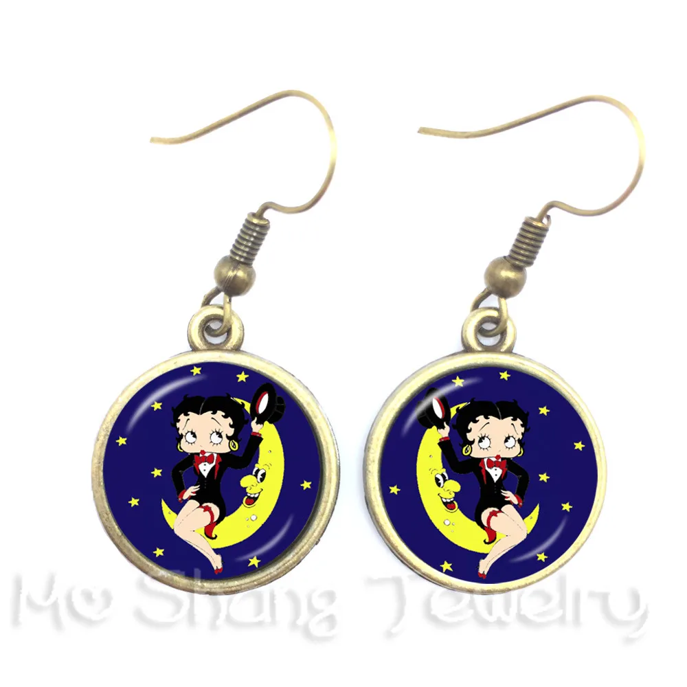 Пикантные Гипербола Betty Boop серии узор 16 мм круглые стеклянные бусины для создания