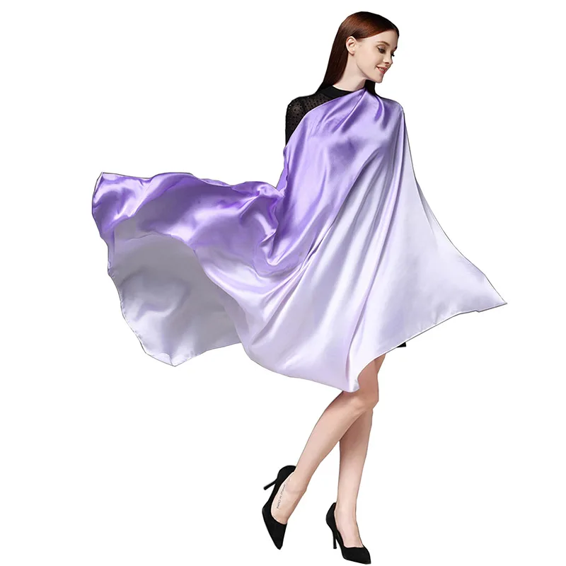 [RUNMEIFA] 2019 Модный женский шелковый шарф foulard femme мягкий тонкий сплошной пляжный