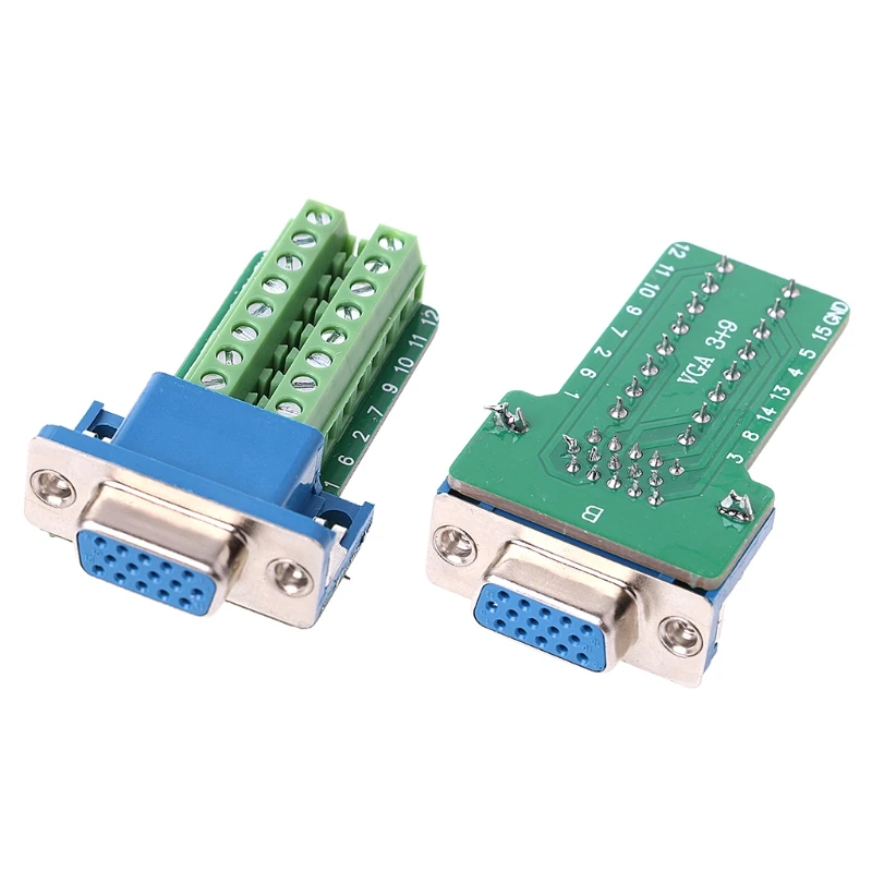 D SUB DB15 VGA Male Female 3 ряда 15 контактный разъем Breakout терминалы тип винта DIY