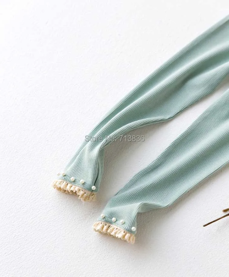 [Одиннадцать История] Бисера леггинсы для осень/весна/осень жемчуг одежда детей