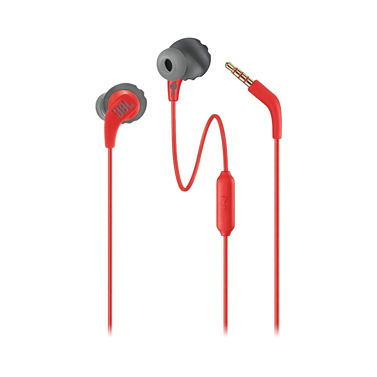 Красный Оригинальные проводные наушники JBL Endurance Run с встроенным управлением, наушники-вкладыши с защитой от пота, наушники JBL с микрофоном, портативные магнитные наушники - Цвет: Красный