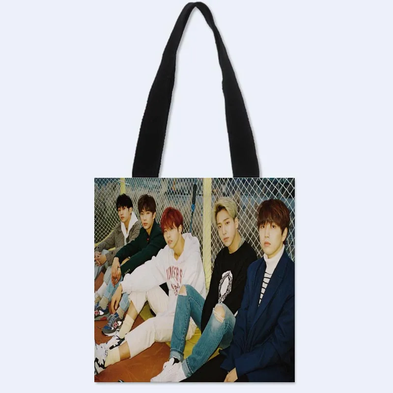Изготовленный На Заказ KPOP B1A4 печати сумка Холст тоут сумки для покупок и поездок