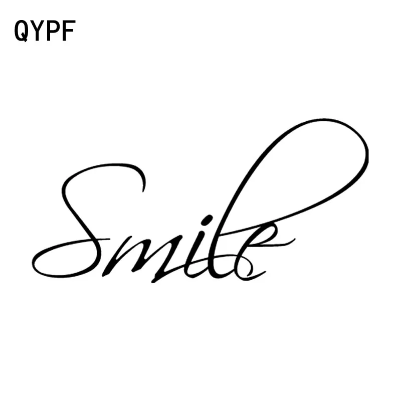 QYPF 18 см * 8 7 веселая Милая вдохновляющая улыбка виниловая фотография Черная