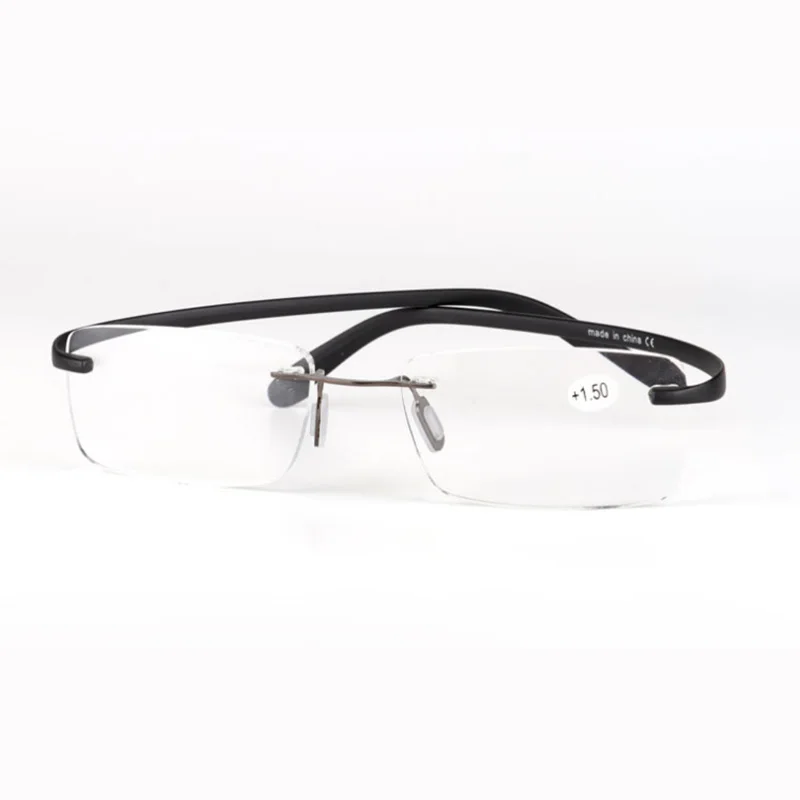 New reading glasses frameless ultralight elastic unisex metal welded resin lens TR90 leg diopter 1.0-3.5 | Аксессуары для одежды
