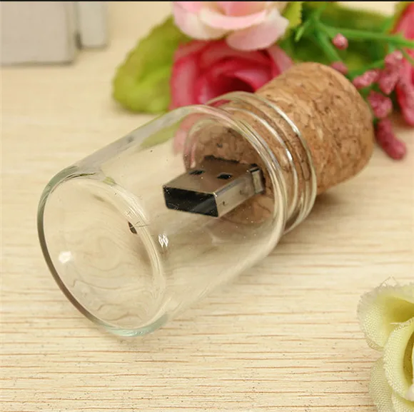 Usb Stick 100% real capacity Best quality Wooden dream bottle drift usb flash Drive 32GB 16GB 8GB 4GB pen drive S35 | Компьютеры и