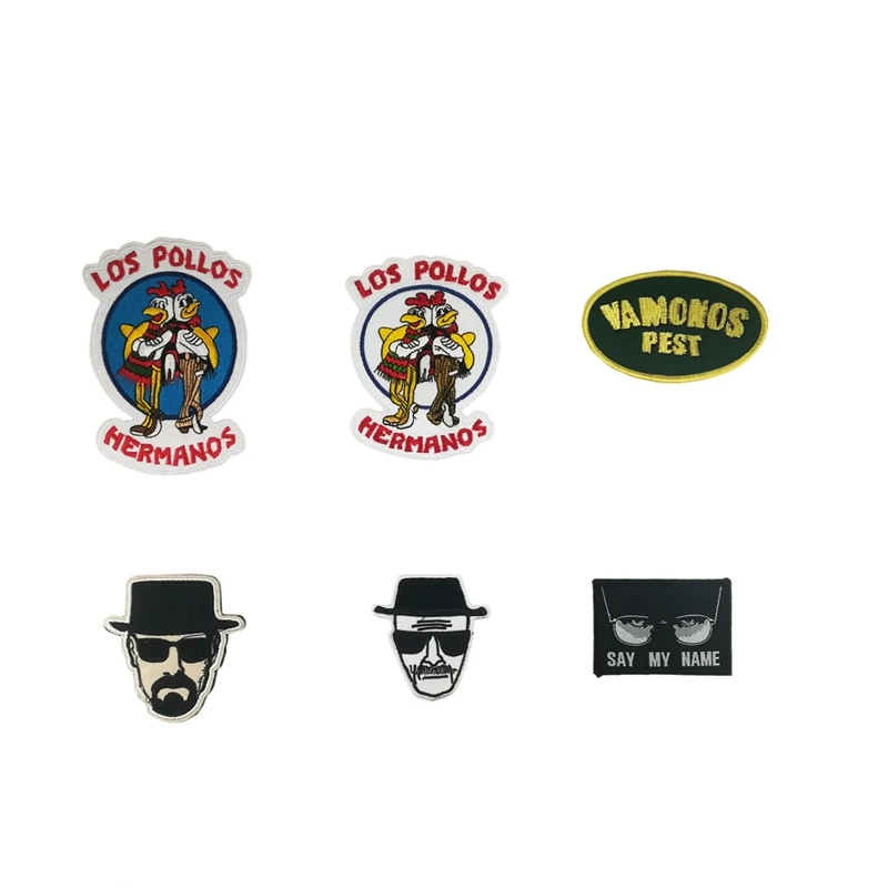 HEISENBERG BREAKING BAD walter LOS POLLOS HERMANOS SAY MY NAME Uniform Costume Movie TV Uniform Embroidered Iron On Patch
